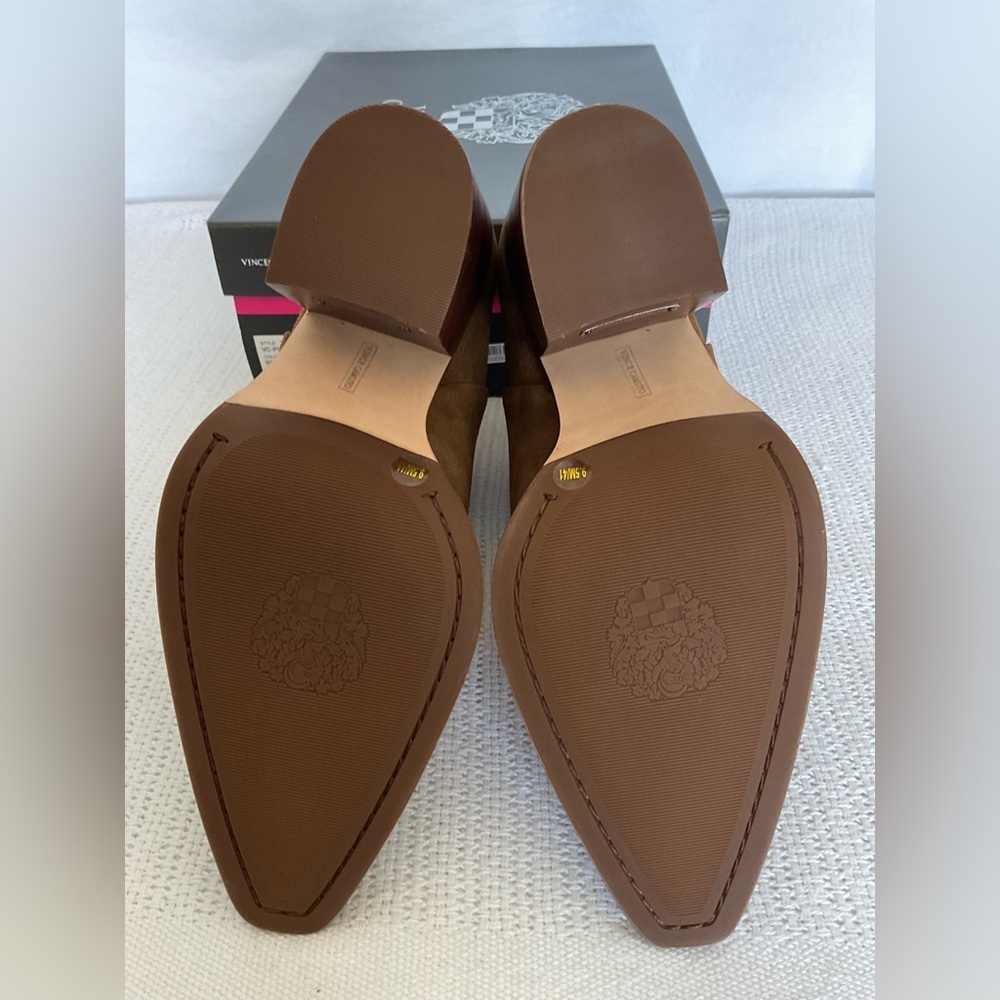 Vince Camuto Brown Ankle Boots with Almond Toe - Picture 5 of 7